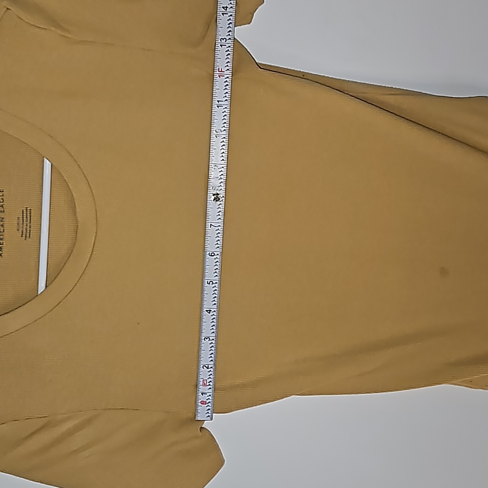 American Eagle Yellow Comfortable Bodysuit Size Medium - Picture 4 of 9